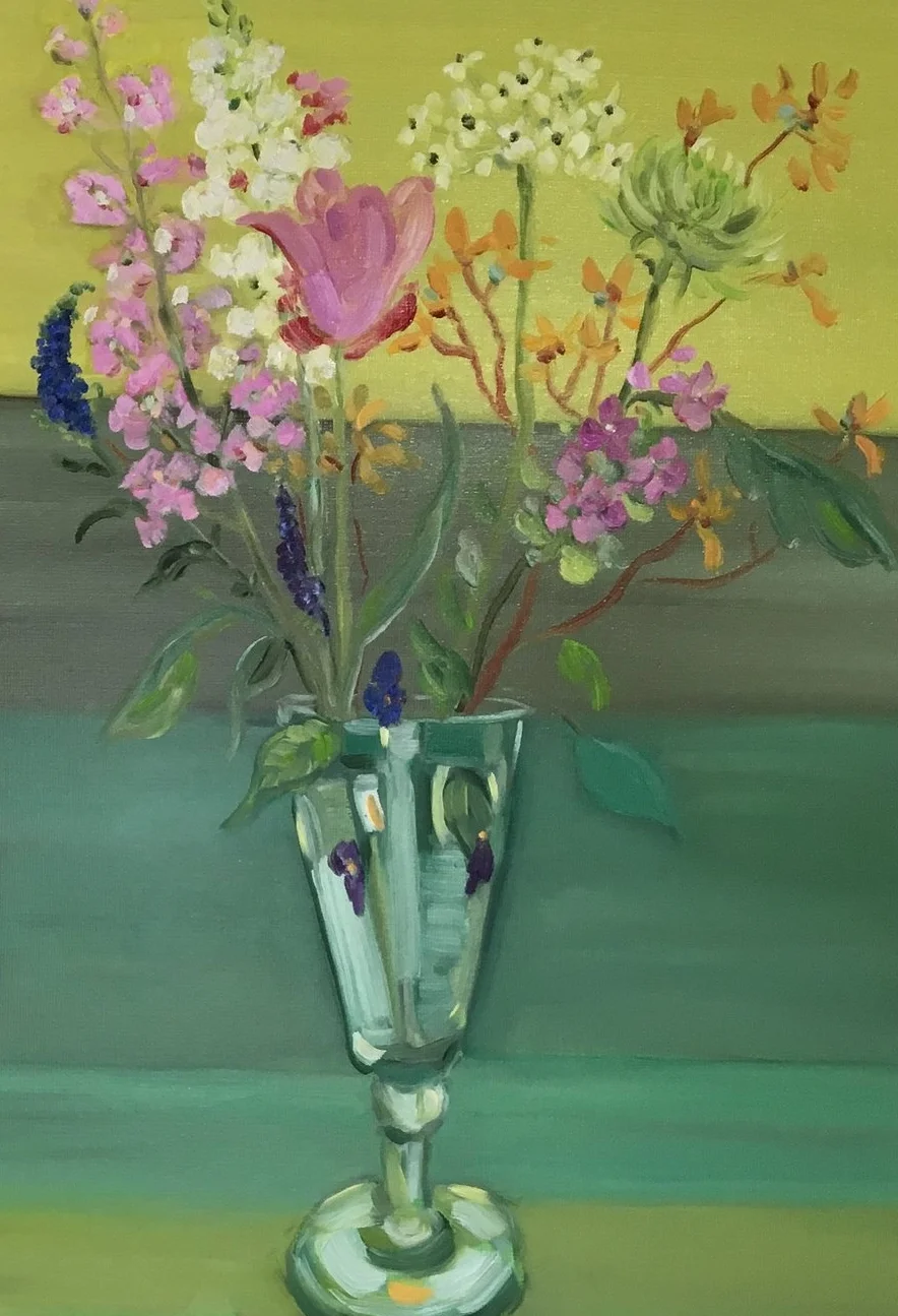 Stillife with green stripes