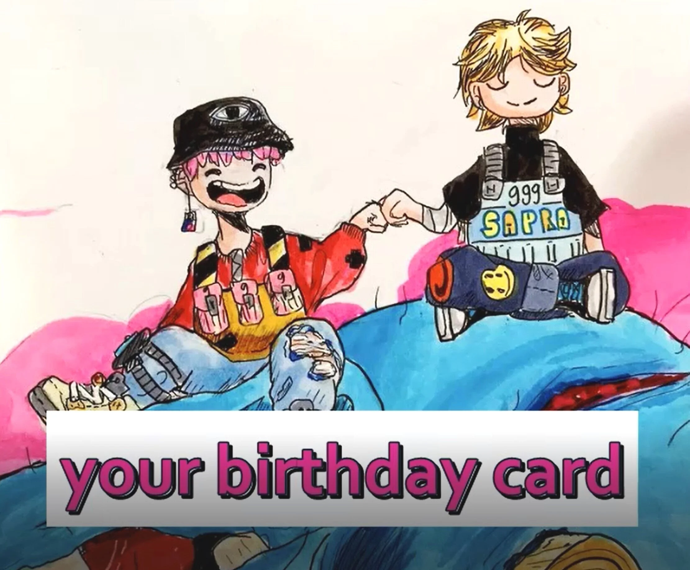 Unsere friends-karte - für dich zum Geburtstag