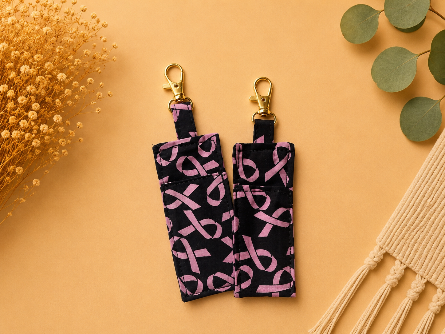 Pink Ribbon Keychain Pouch Set.png