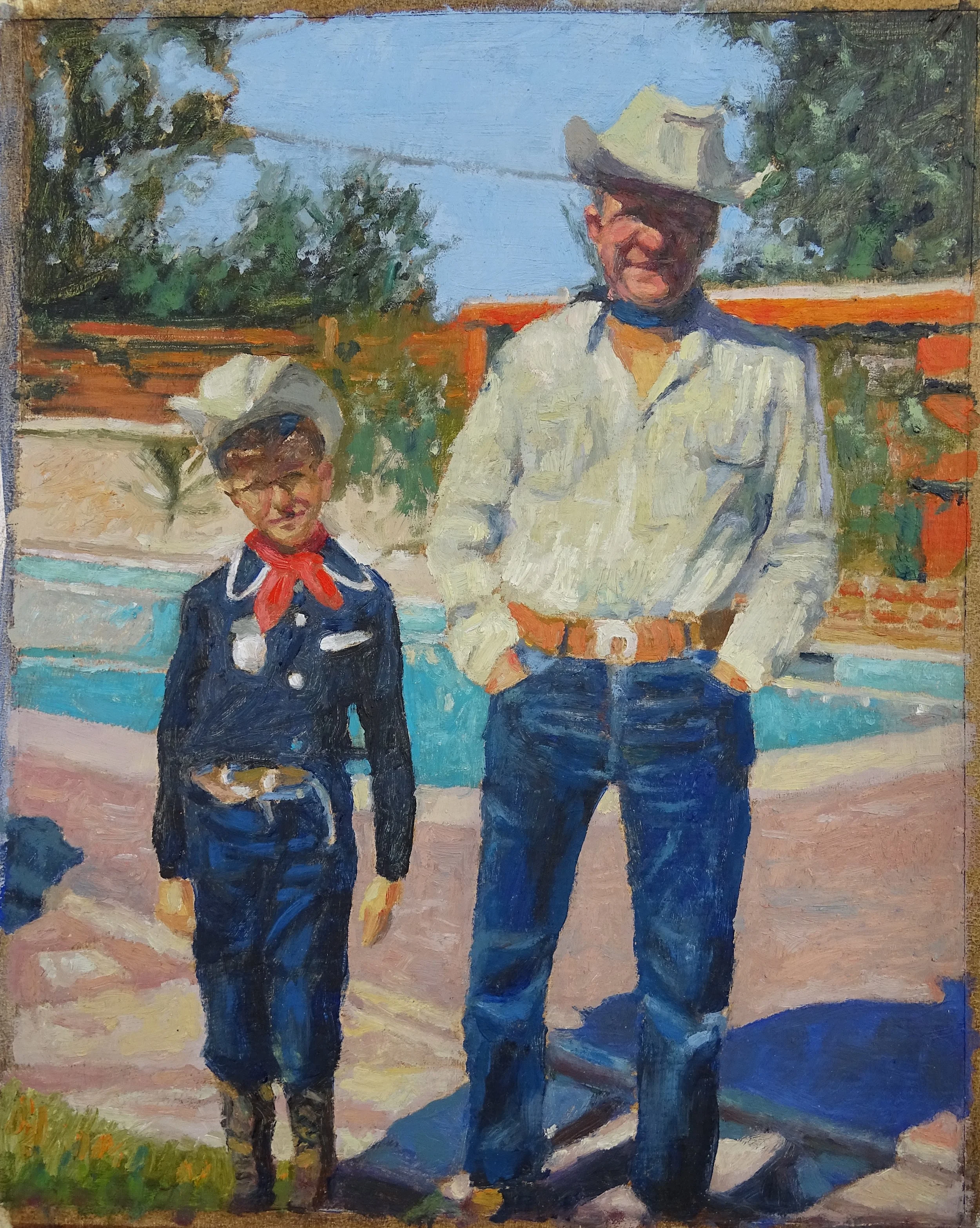 Ed n Jed Cowboys poolside.JPG