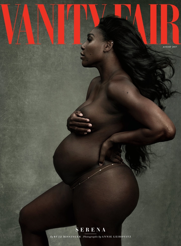 Serena Williams on the cover of Vanity Fair, photographed by Annie Leibovitz