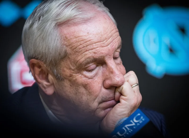 Head coach Roy Williams didn't start Saturday's press conference talking about shooting or his own guys. It was about N.C. State big man Omer Yurtseven. | Photo by Smith Hardy