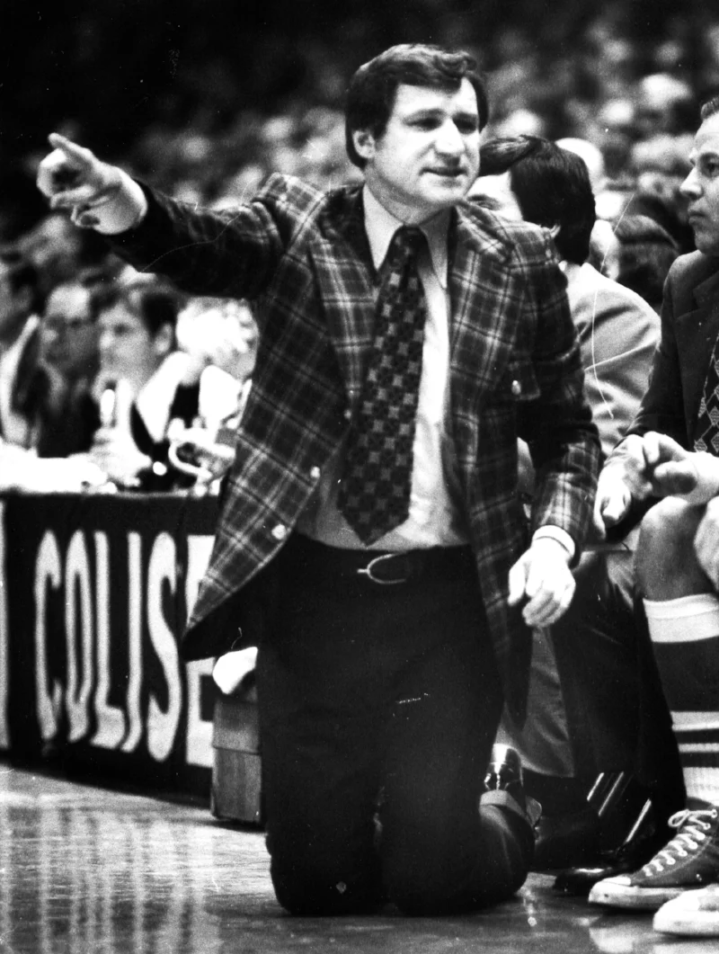 Dean Smith always instructed his players to "point the passer" after an assist on the court. But the real lesson came off it. | Photo courtesy UNC Athletic Communications