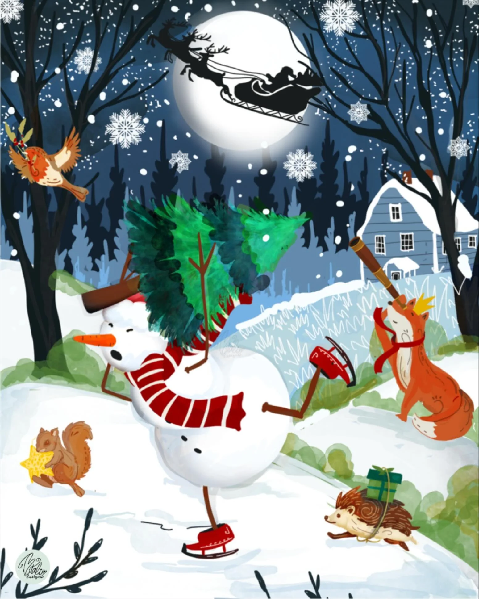 Having some fun with last prompt 😉last minute festive runs for ✨Night before Christmas✨ @jehane_ltd 
.
Thank you to all artist community for supporting my artwork and Wishing all Merry Christmas and Happy Holidays 🎶🥰🙏🏽
.
.
Wonderful co-hosts For