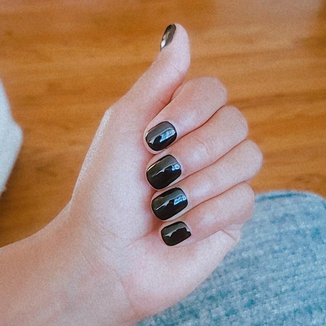 Chic Nail Trend... Black Gel Manicure — Oh So Fashionably Late