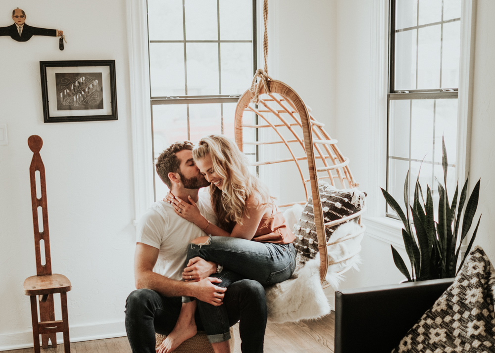 Couples Photographer, Cozy Romantic Intimate In-home Photography Session