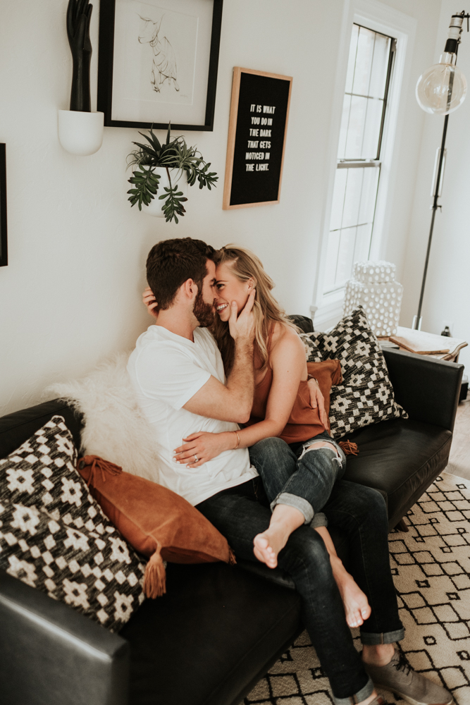 Couples Photographer, Cozy Romantic Intimate In-home Photography Session