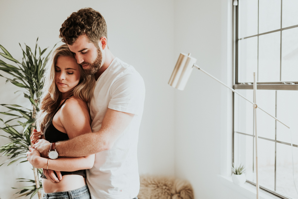 Couples Photographer, Cozy Romantic Intimate In-home Photography Session
