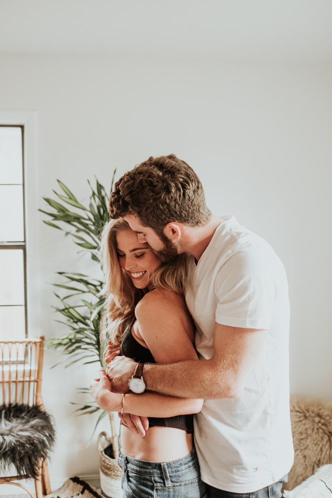 Couples Photographer, Cozy Romantic Intimate In-home Photography Session