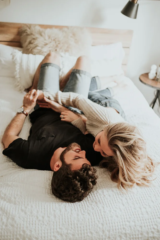 Couples Photographer, Cozy Romantic Intimate In-home Photography Session