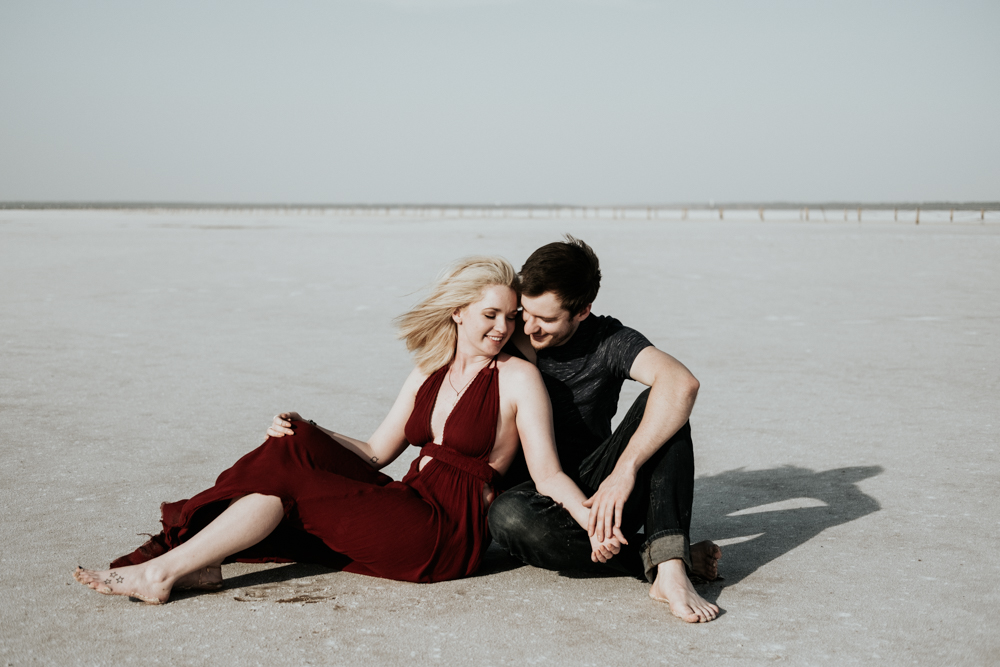 Couples Engagement Photographer, Adventure Photography Session in Great Salt Plains State Park 