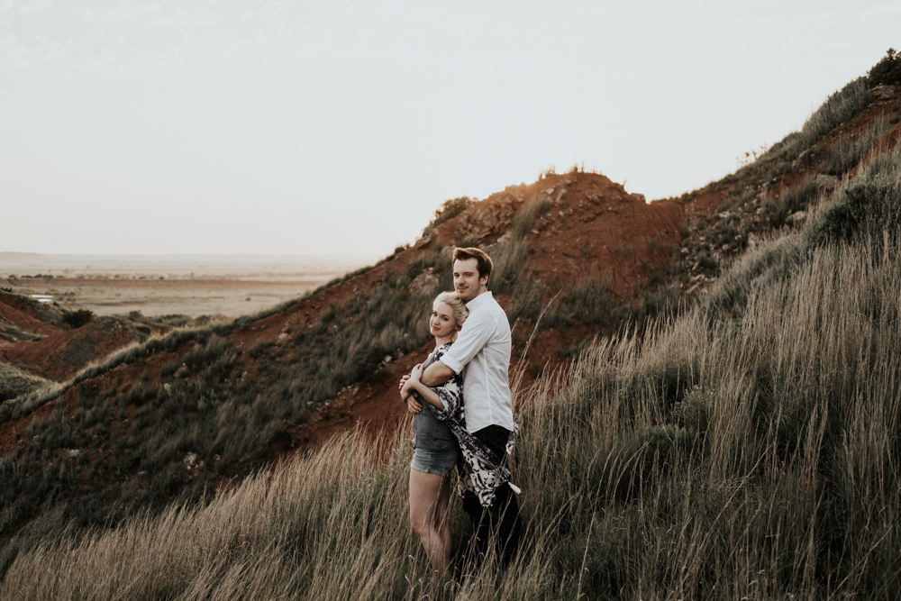 Engagement Photographer, Couples Adventure Session in Gloss Mountain State Park Photographer 