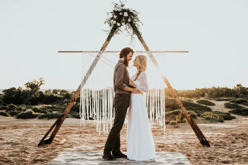 Couples Elopement Destination Photographer in Little Sahara State Park