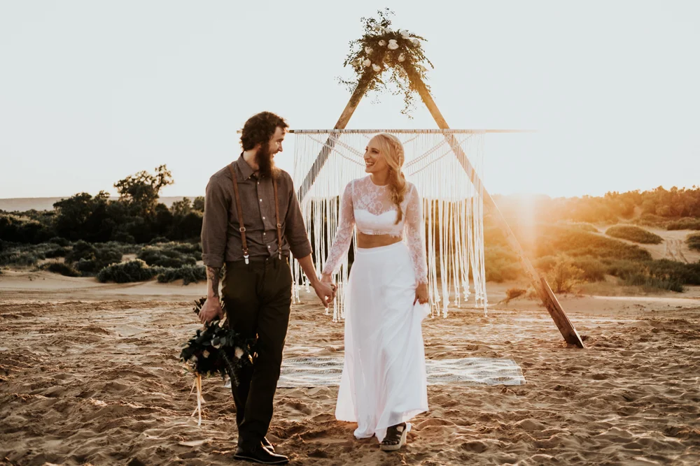 Couples Elopement Destination Photographer in Little Sahara State Park