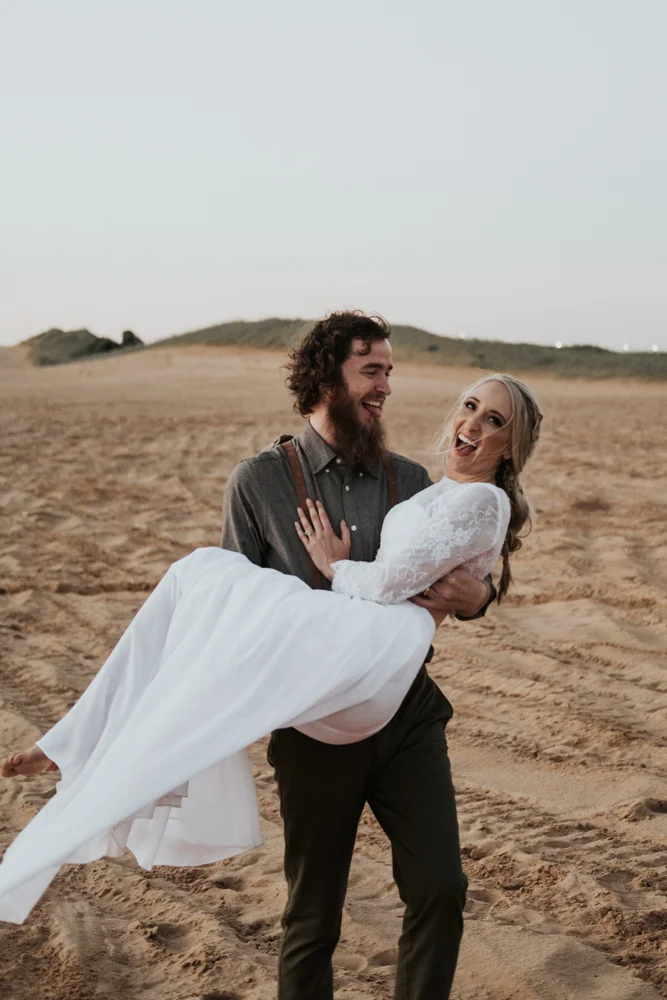 Couples Elopement Destination Photographer in Little Sahara State Park