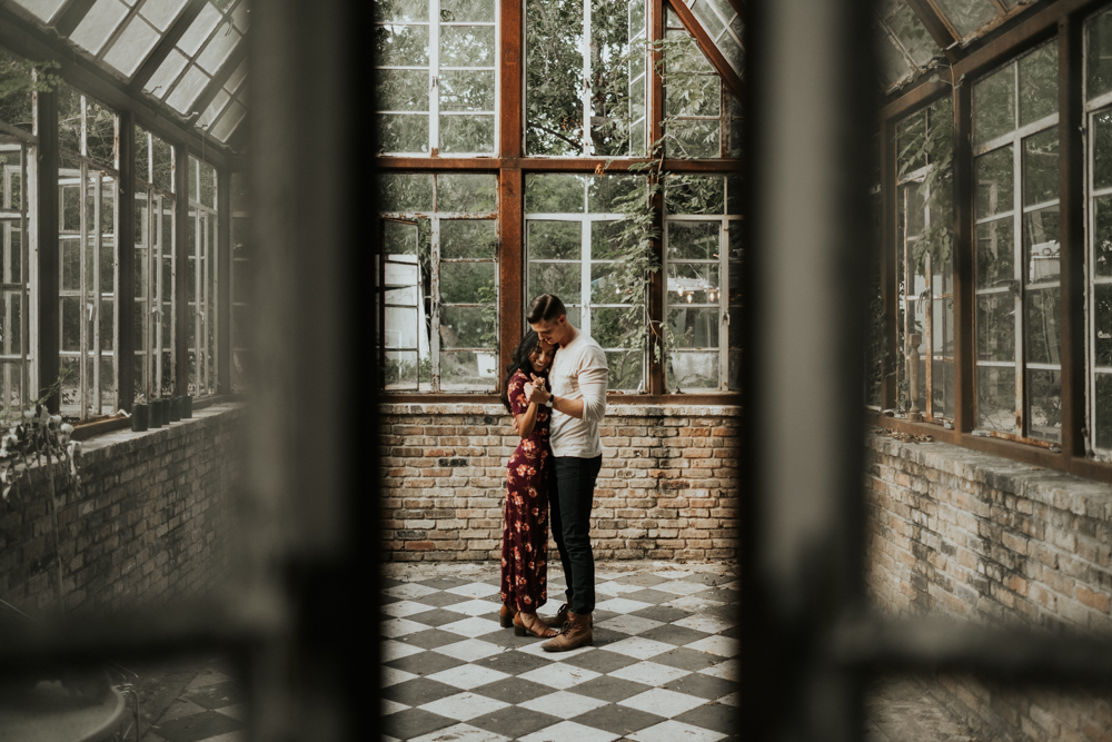 Couples Engagement Photographer, Adventure Photography at Sekrit Theater in Austin, TX
