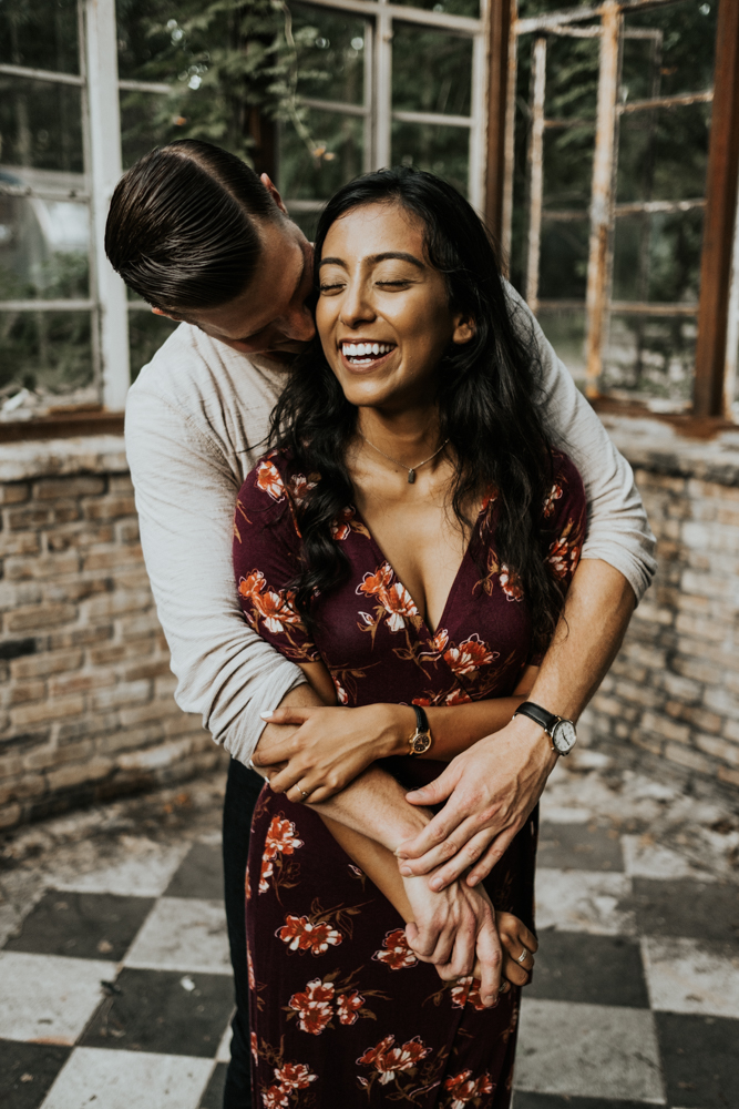 Couples Engagement Photographer, Adventure Photography at Sekrit Theater in Austin, TX