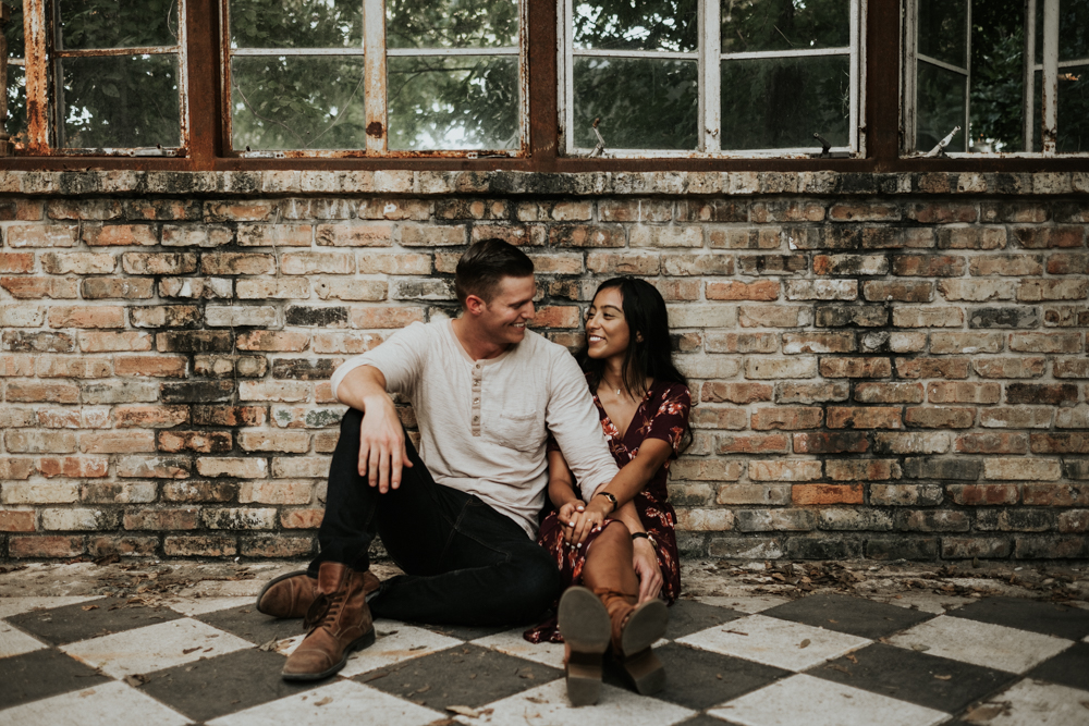 Couples Engagement Photographer, Adventure Photography at Sekrit Theater in Austin, TX
