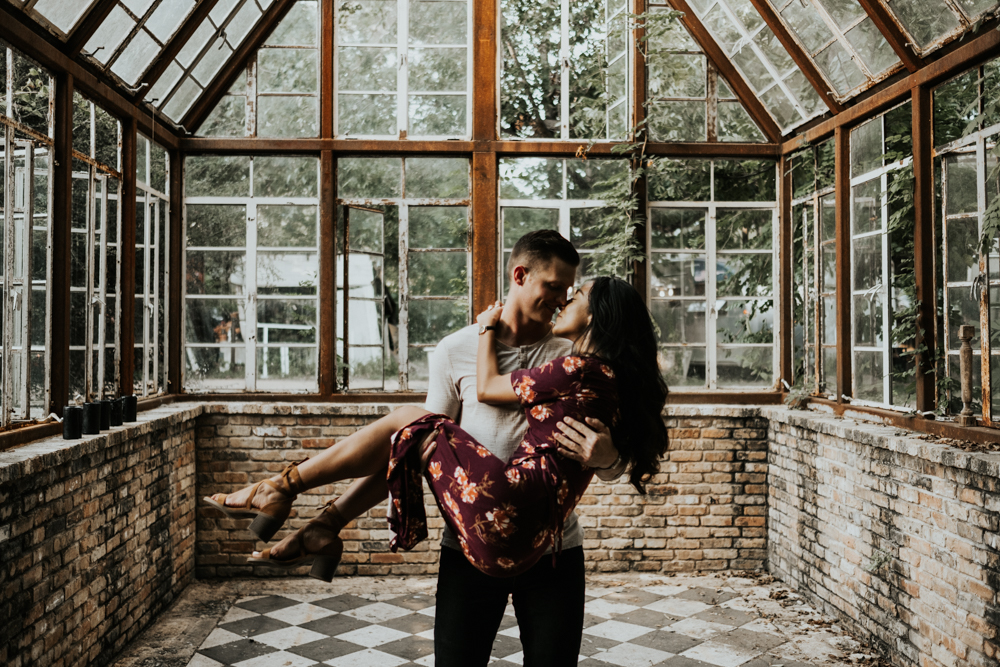 Couples Engagement Photographer, Adventure Photography at Sekrit Theater in Austin, TX