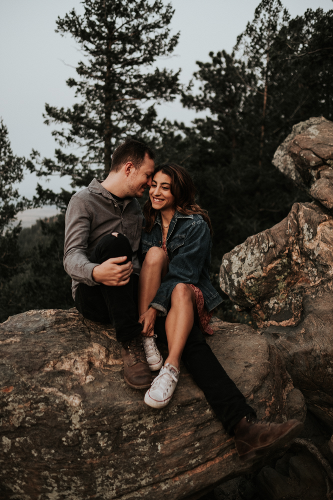 Adventurous Engagement Photography Session at Lookout Mountain in Golden, Colorado