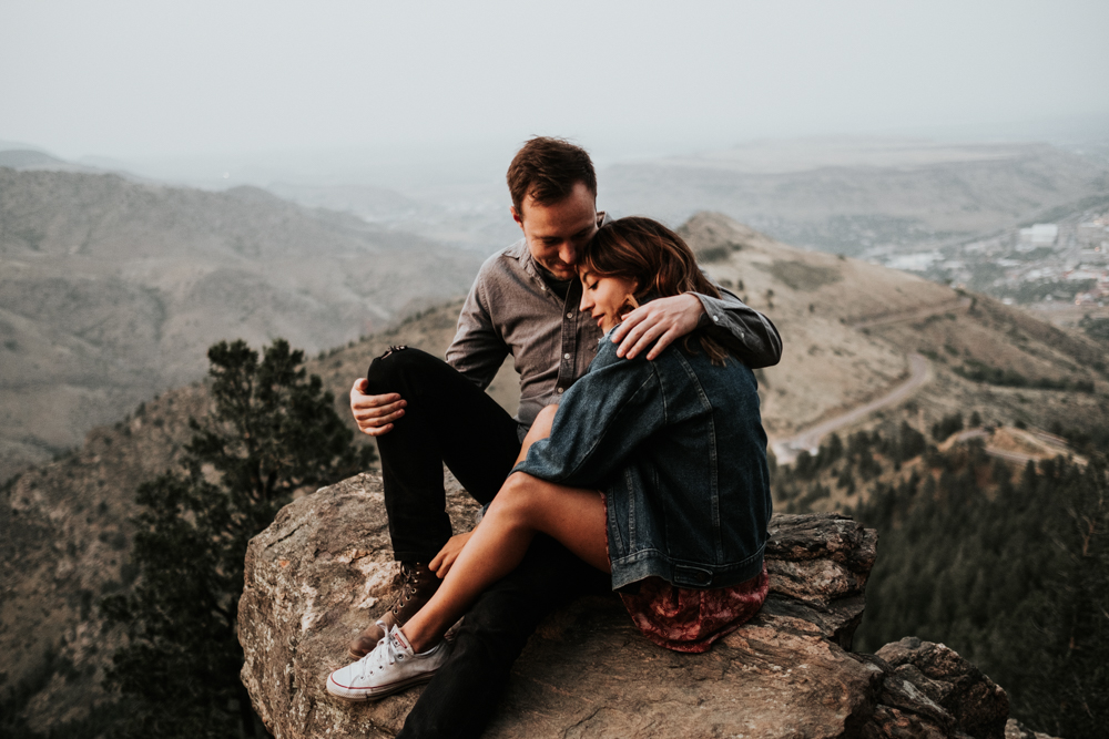 Adventurous Engagement Photography Session at Lookout Mountain in Golden, Colorado