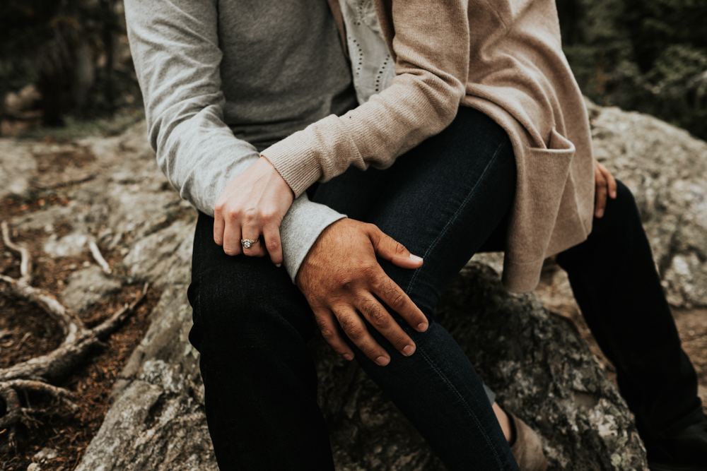 Copy of Couples Engagement Adventure Session at Dream Lake in Rocky Mountain National Park, Colorado