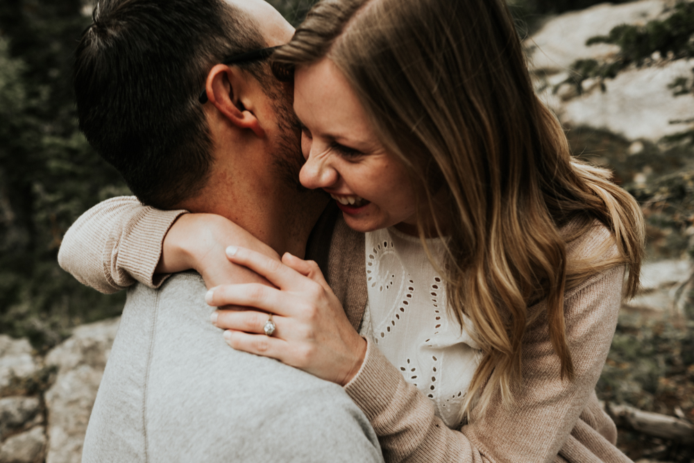 Copy of Couples Engagement Adventure Session at Dream Lake in Rocky Mountain National Park, Colorado