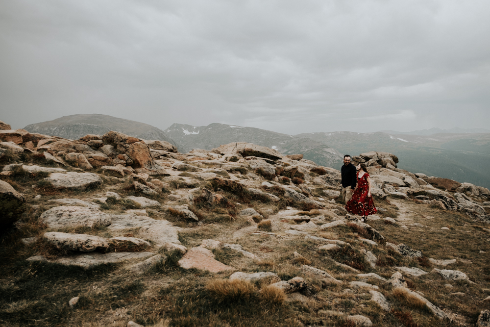 Copy of Couples Engagement Adventure Session at Trail Ridge Road in Rocky Mountain National Park, Colorado