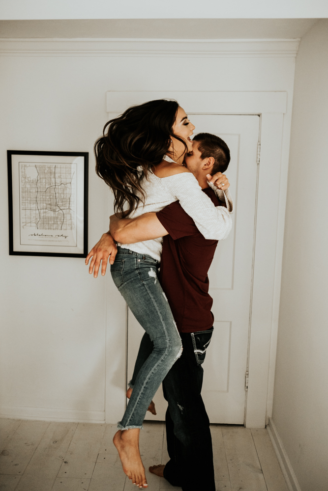 Romantic In-Home Couples Session