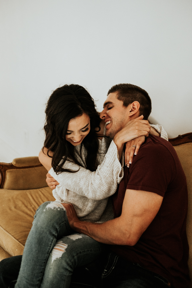 Romantic In-Home Couples Session