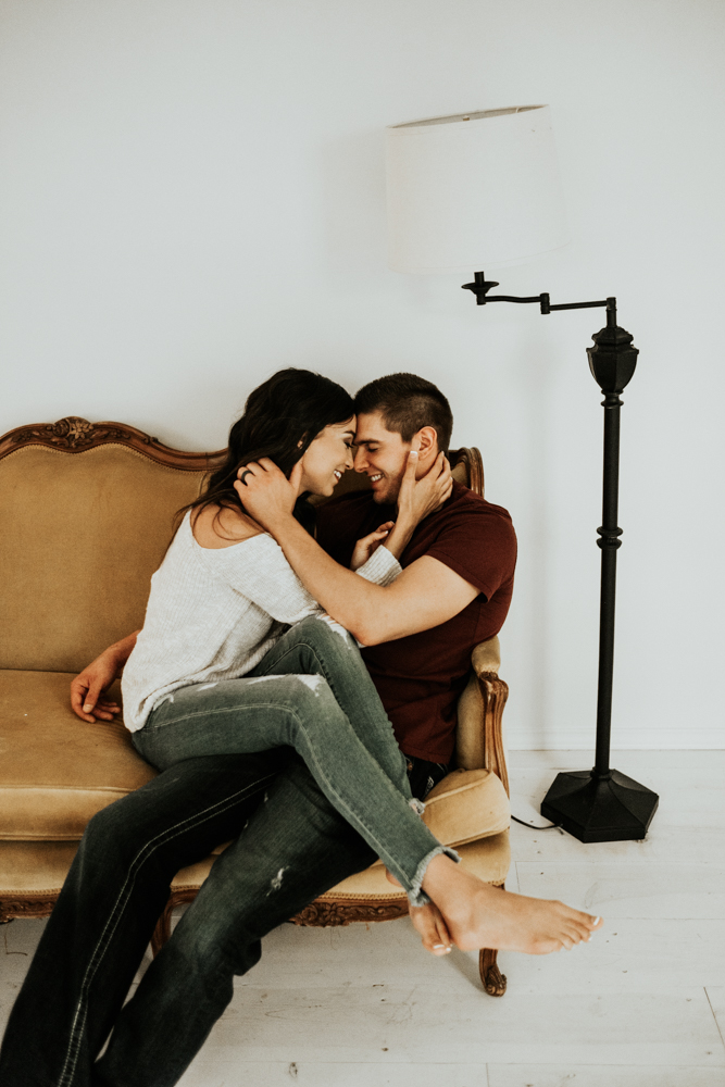 Romantic In-Home Couples Session