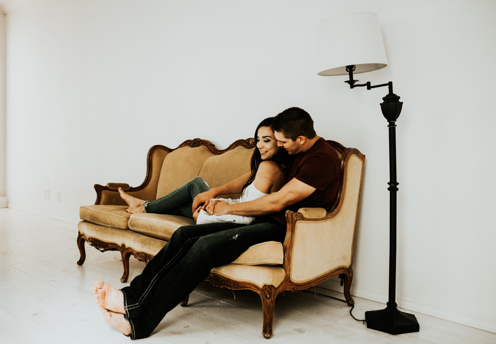 Romantic In-Home Couples Session