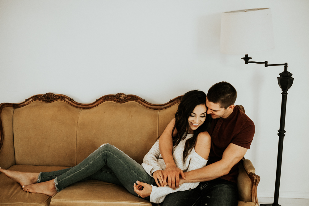 Romantic In-Home Couples Session