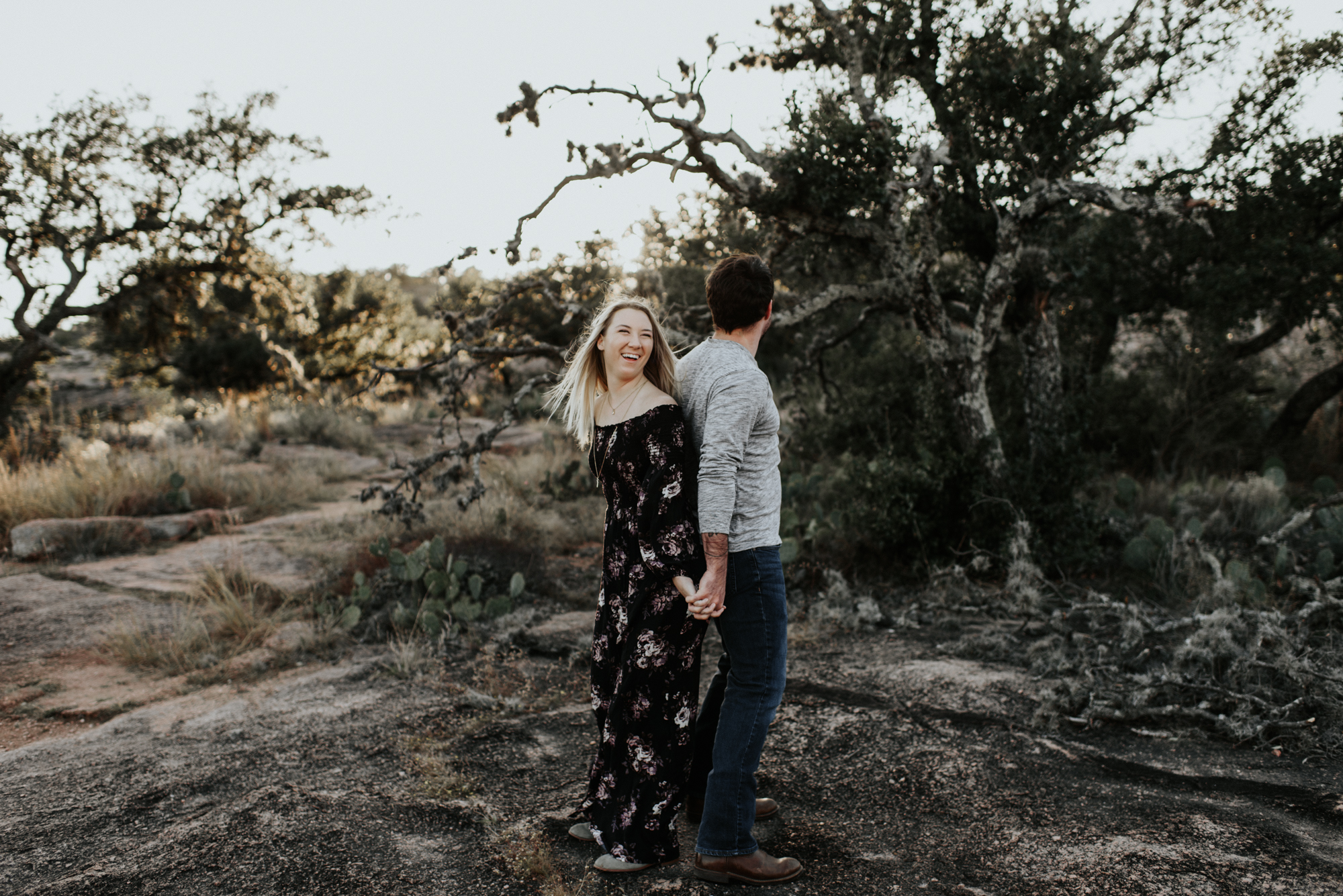 Couples Engagement Photographer, Adventure Photography Session in Enchanted Rock State Natural Area, Texas