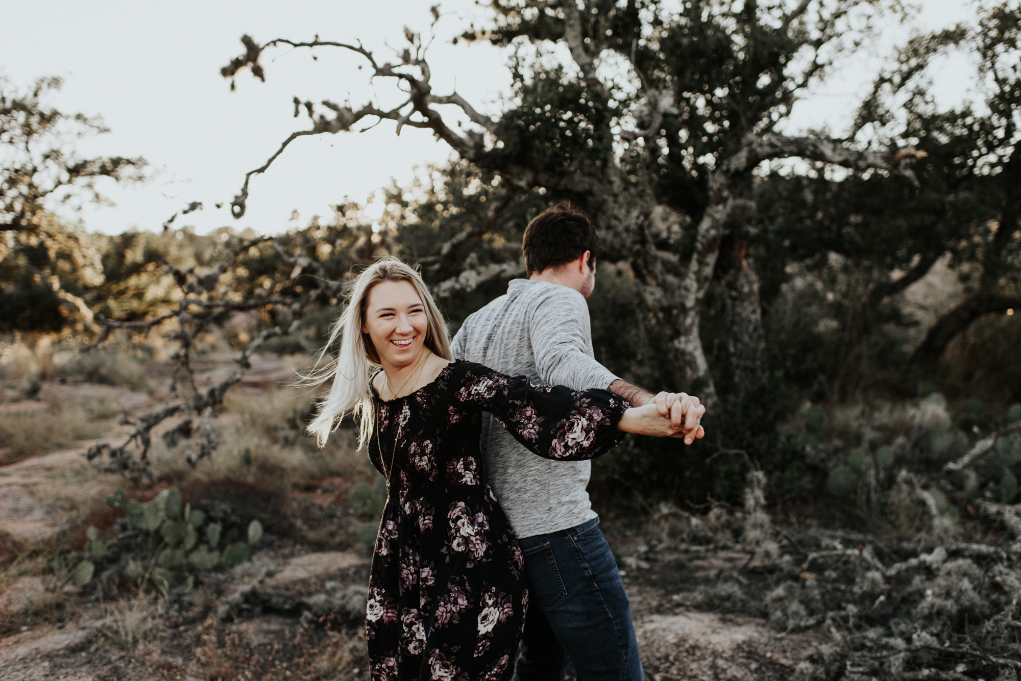 Couples Engagement Photographer, Adventure Photography Session in Enchanted Rock State Natural Area, Texas