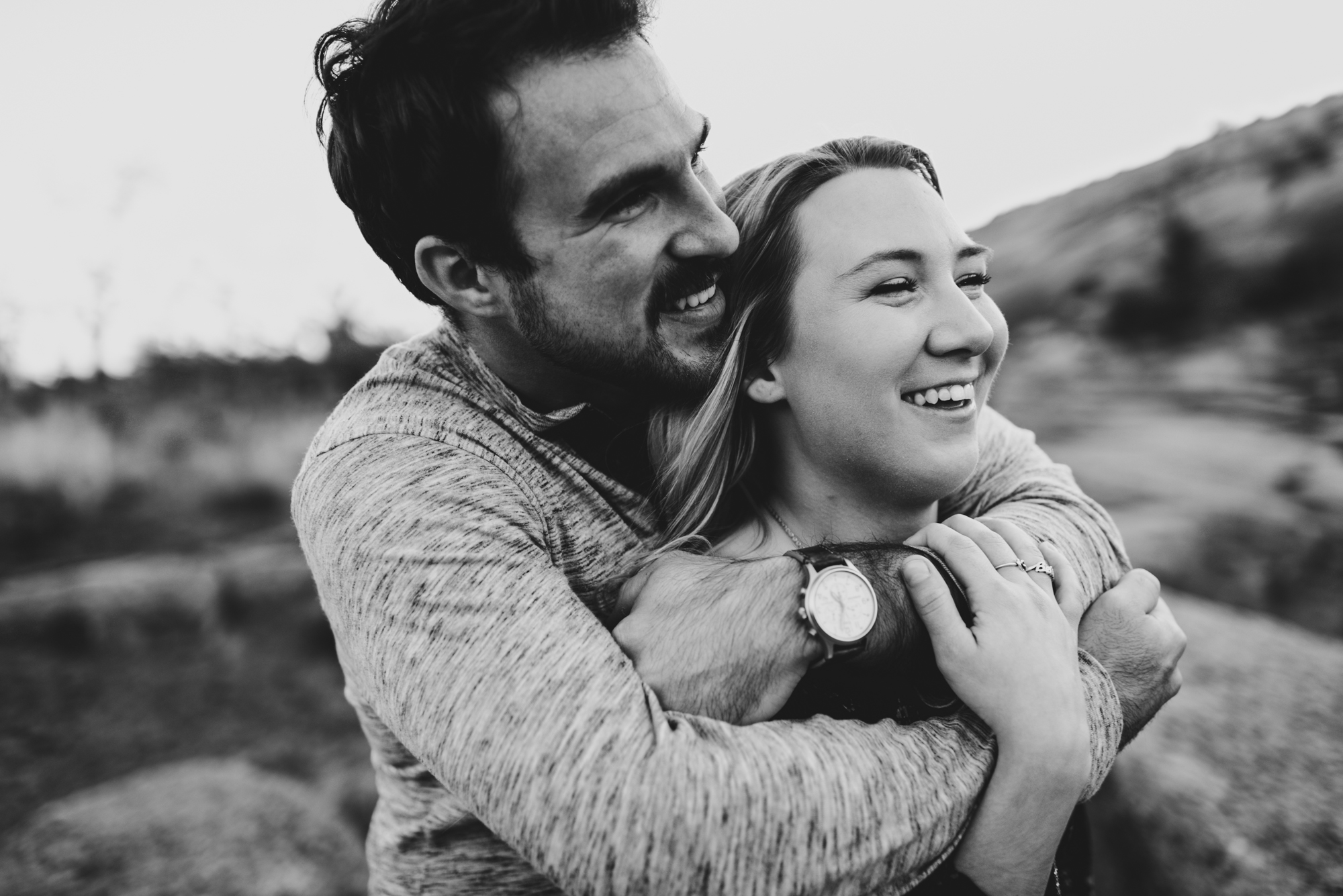 Couples Engagement Photographer, Adventure Photography Session in Enchanted Rock State Natural Area, Texas