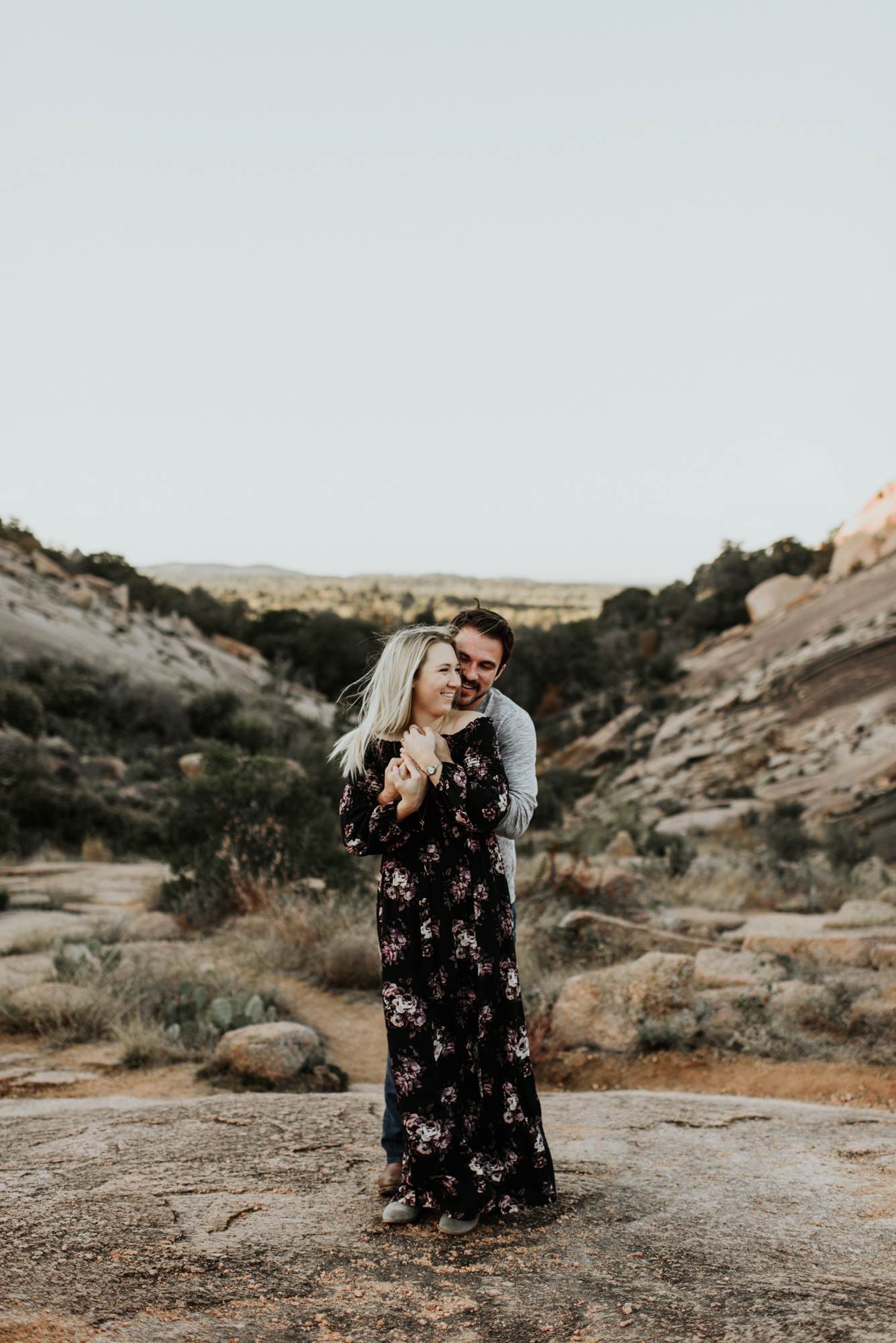Couples Engagement Photographer, Adventure Photography Session in Enchanted Rock State Natural Area, Texas