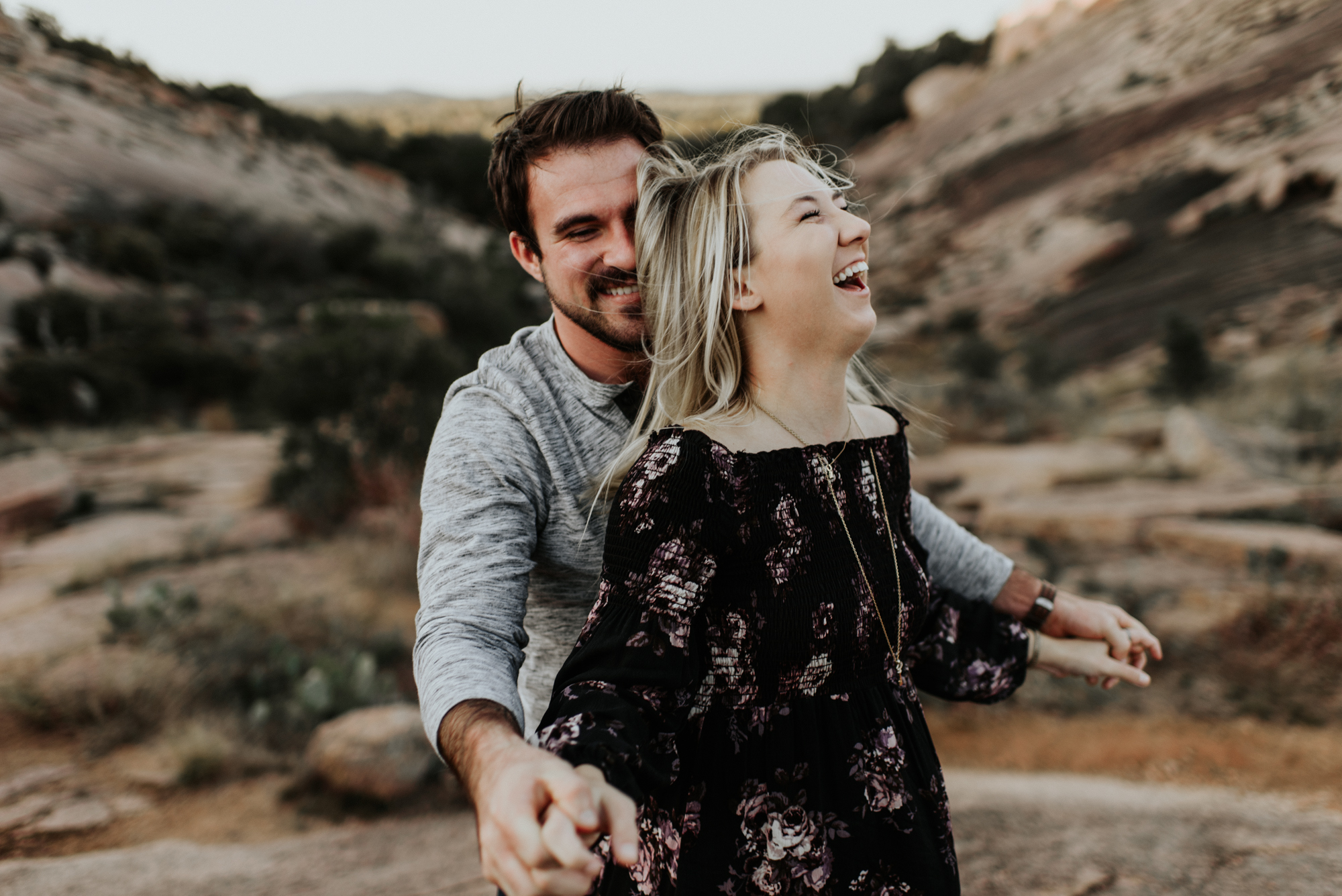 Couples Engagement Photographer, Adventure Photography Session in Enchanted Rock State Natural Area, Texas