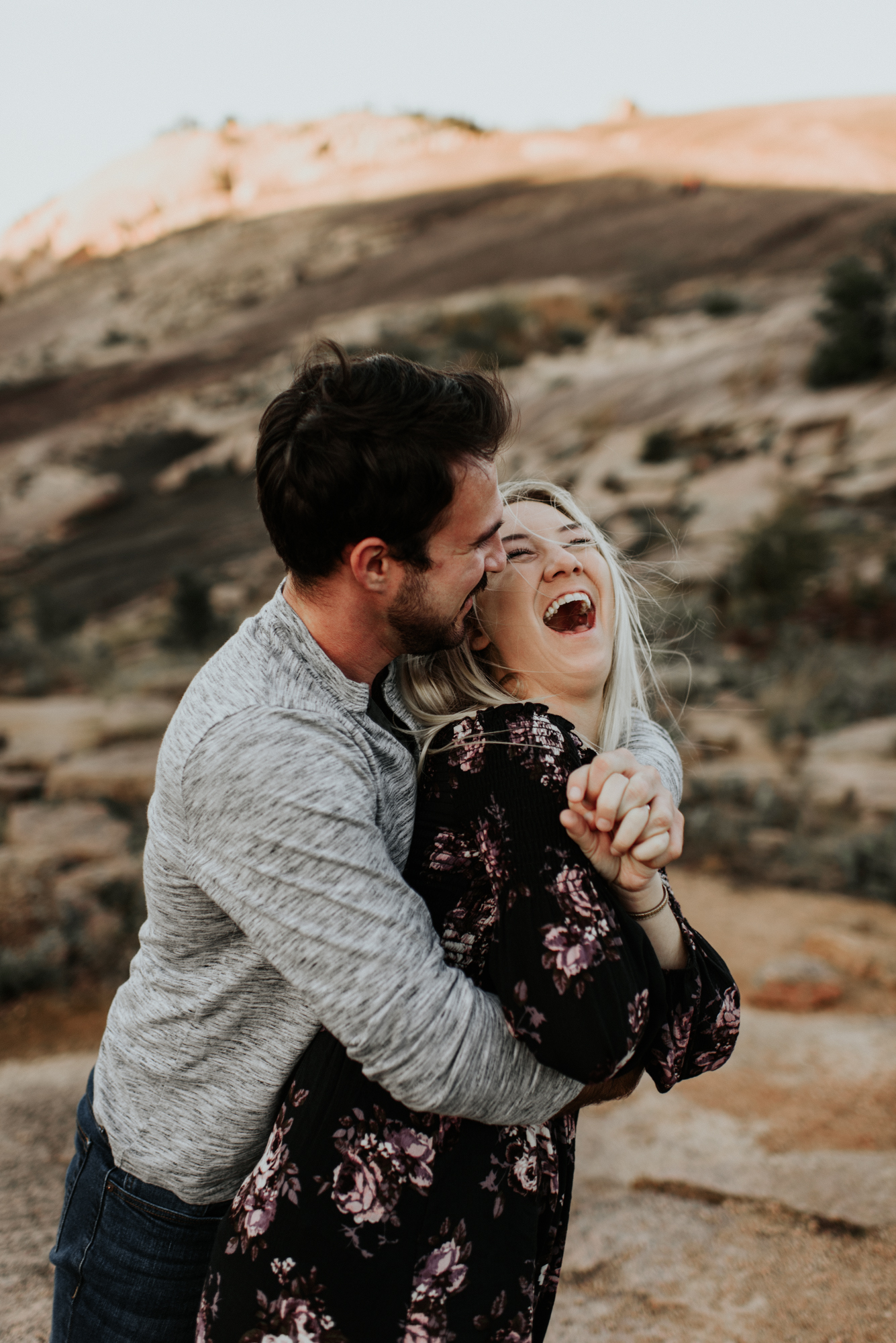 Couples Engagement Photographer, Adventure Photography Session in Enchanted Rock State Natural Area, Texas