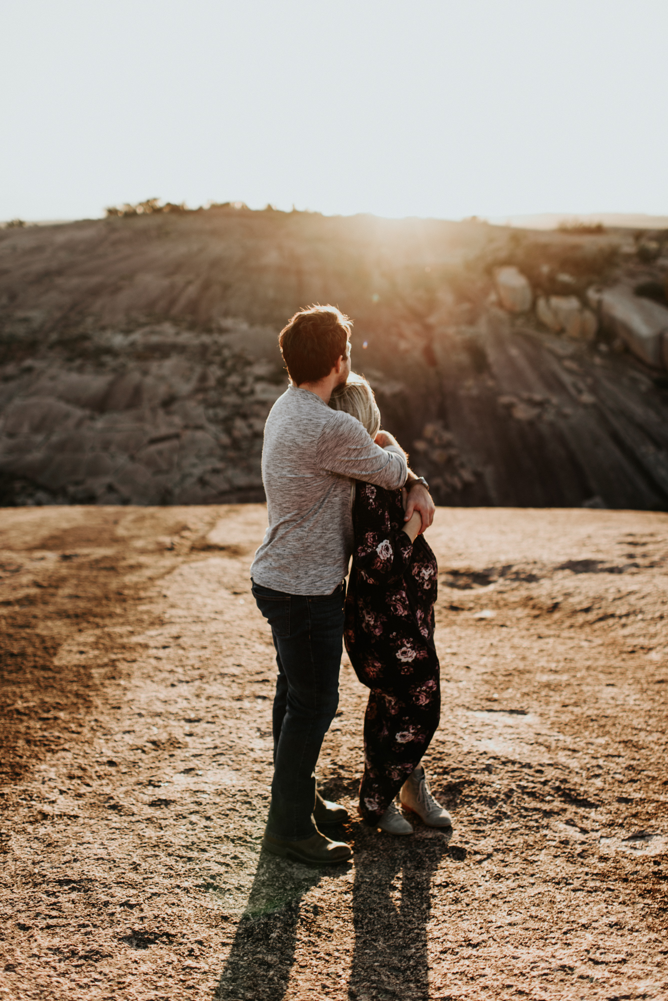 Couples Engagement Photographer, Adventure Photography Session in Enchanted Rock State Natural Area, Texas