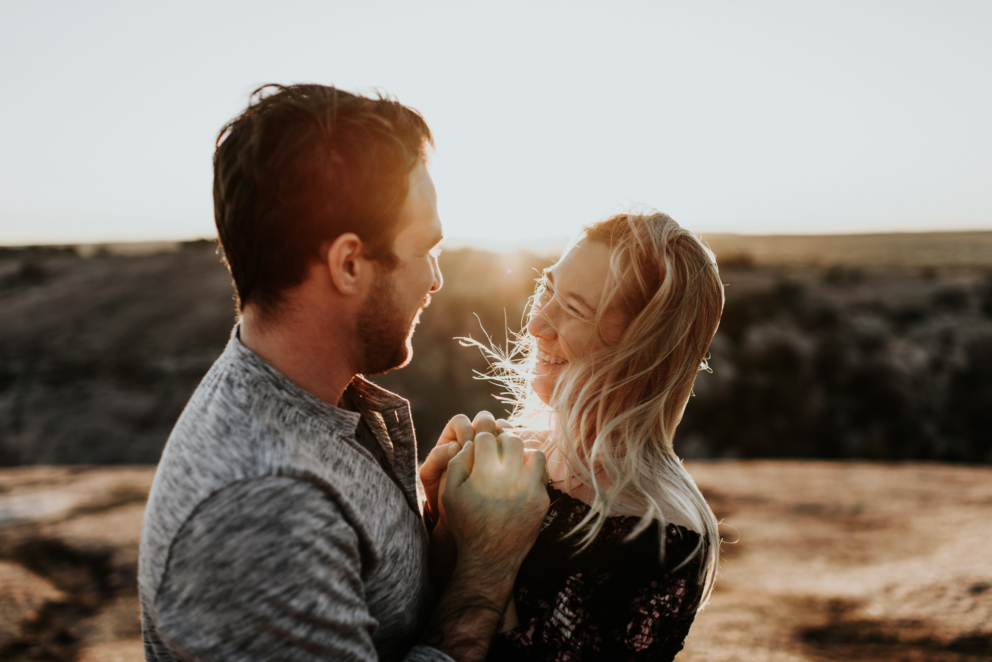 Couples Engagement Photographer, Adventure Photography Session in Enchanted Rock State Natural Area, Texas