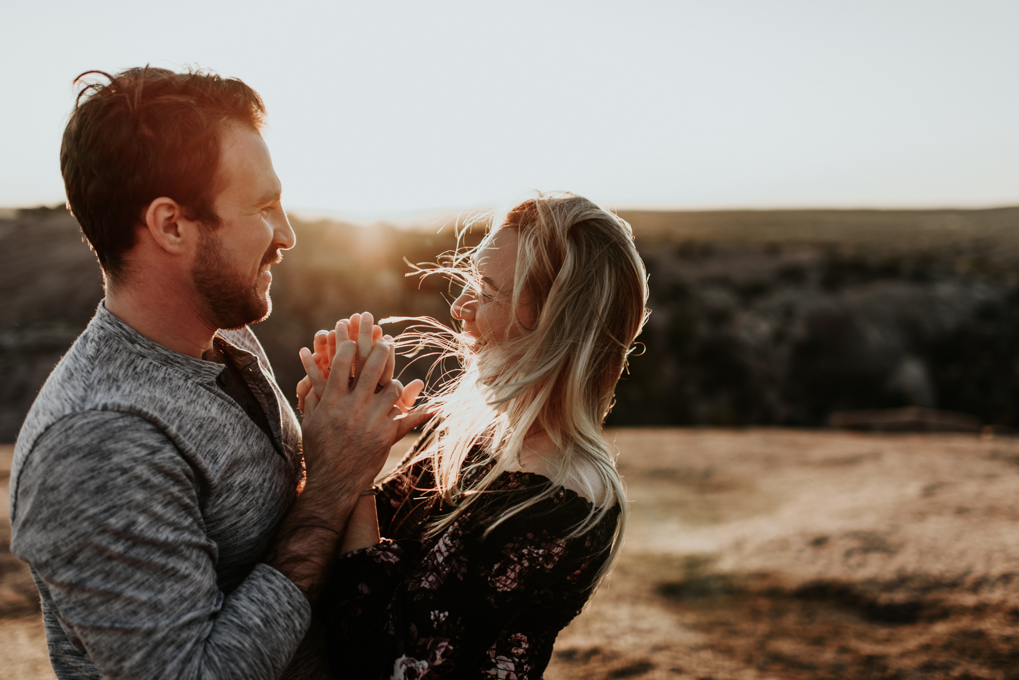 Couples Engagement Photographer, Adventure Photography Session in Enchanted Rock State Natural Area, Texas