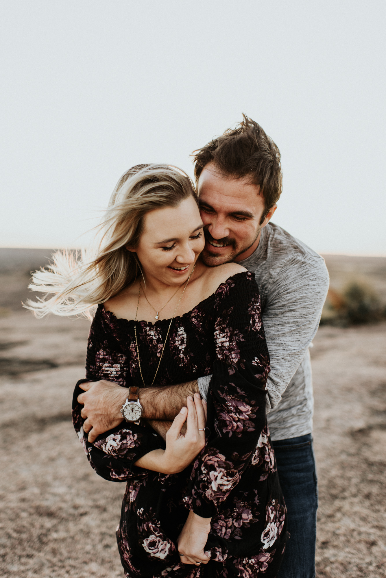 Couples Engagement Photographer, Adventure Photography Session in Enchanted Rock State Natural Area, Texas