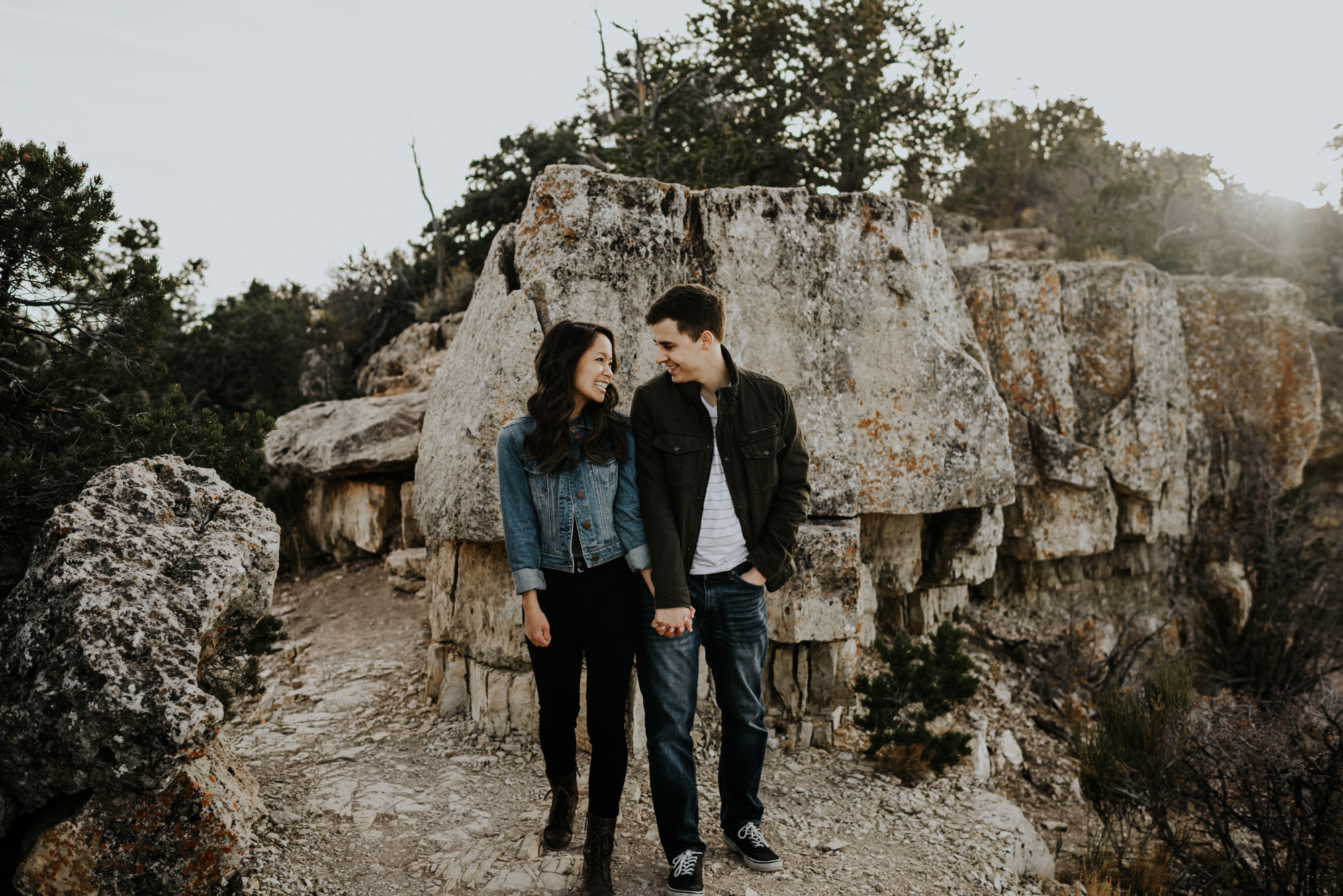 Couples Adventure Photography, Adventure Engagement Session at Grand Canyon National Park