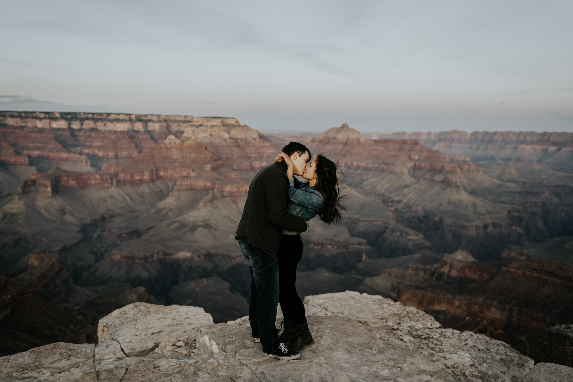 Couples Adventure Photography, Adventure Engagement Session at Grand Canyon National Park