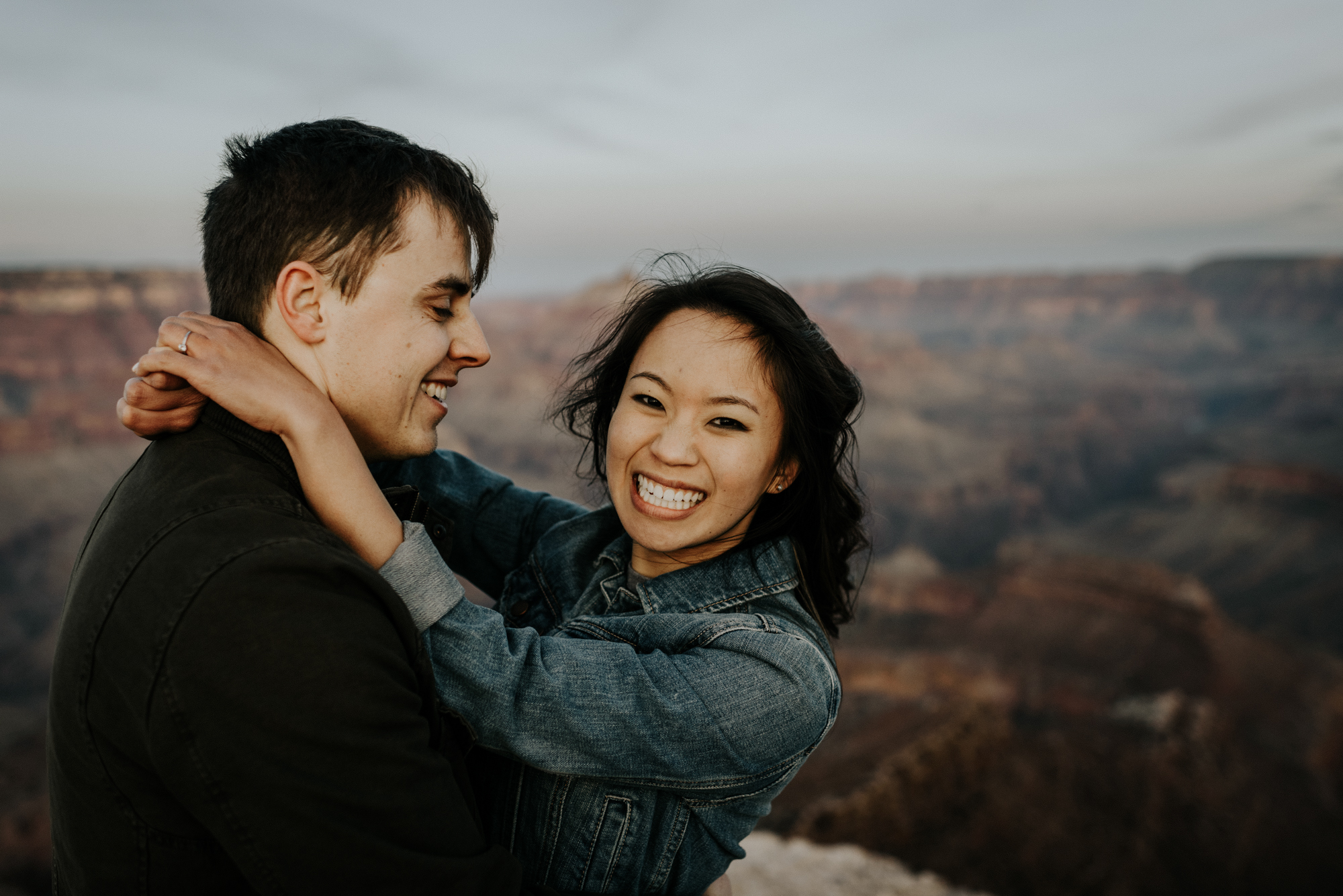 Couples Adventure Photography, Adventure Engagement Session at Grand Canyon National Park