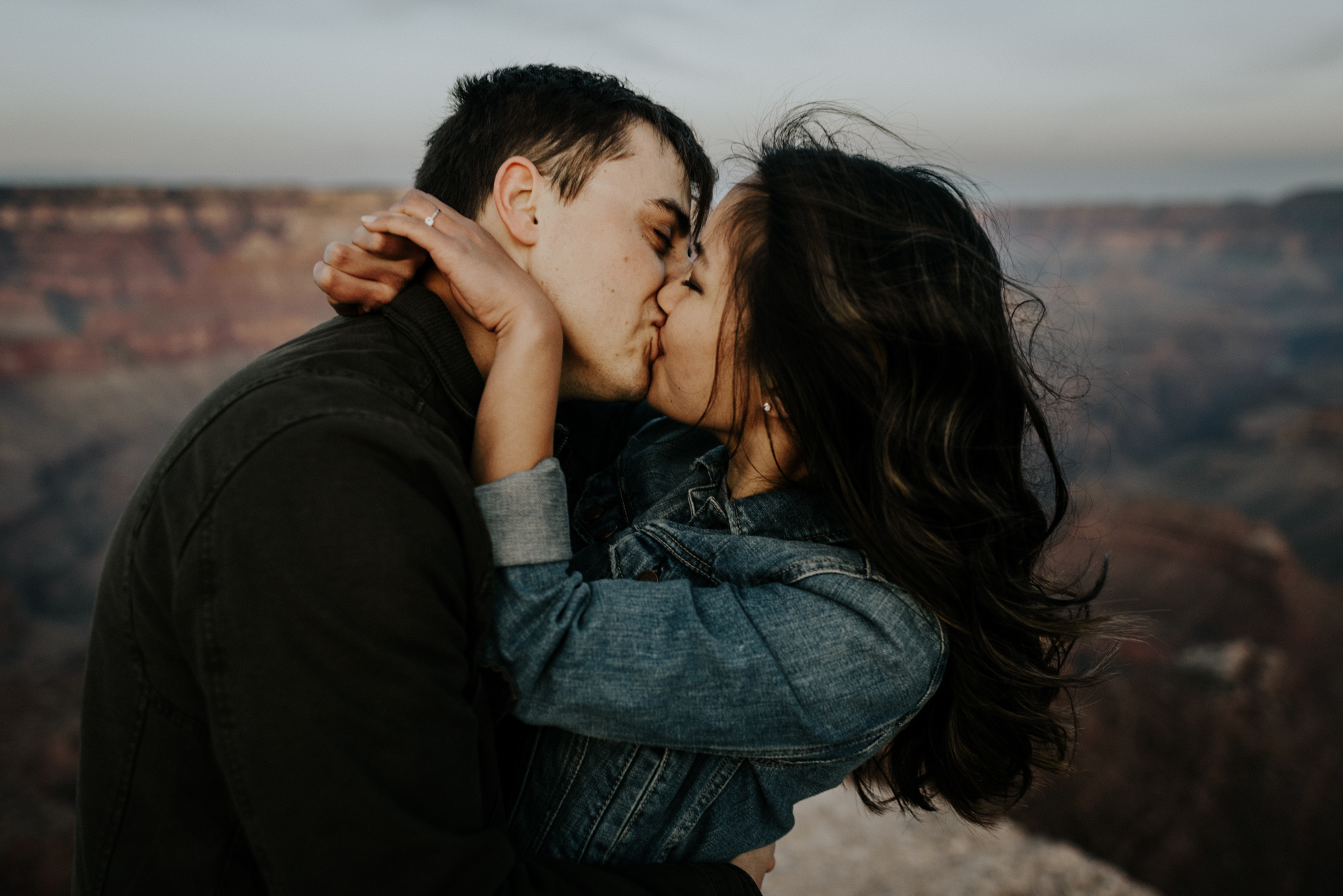 Couples Adventure Photography, Adventure Engagement Session at Grand Canyon National Park