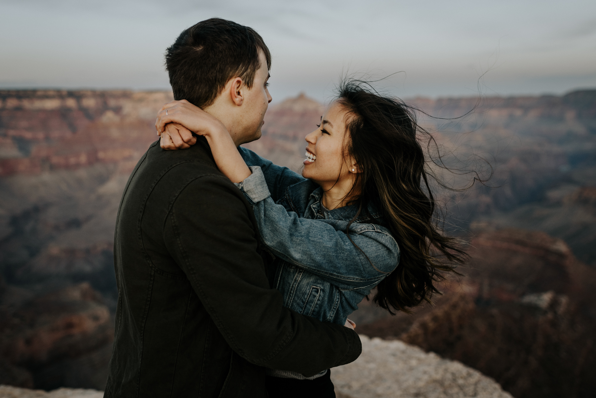 Couples Adventure Photography, Adventure Engagement Session at Grand Canyon National Park