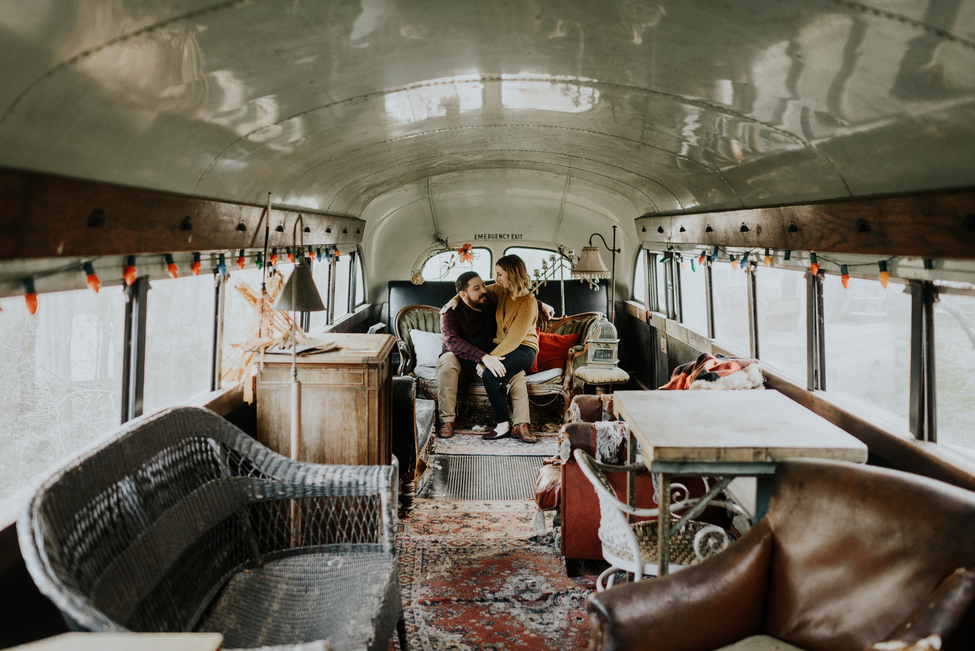 Adventurous Engagement Photographer at Sekrit Theater in Austin, Texas