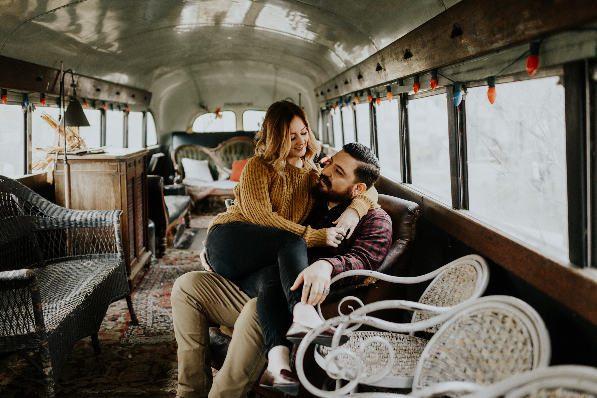 Adventurous Engagement Photographer at Sekrit Theater in Austin, Texas